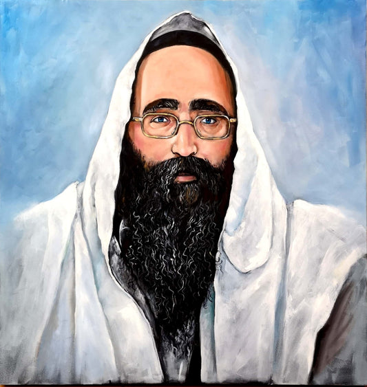 Tableau d'art juif Portrait original-Originaux Yehiel Attias